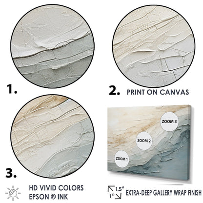 Décoration murale encadrée Designart Minimalisme Beige et Gris Vague Horizon I Minimalisme Côtier