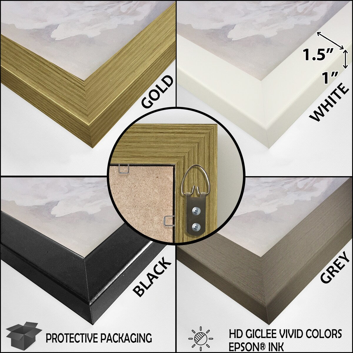 Décoration murale encadrée Designart Minimalisme Beige et Gris Vague Horizon I Minimalisme Côtier