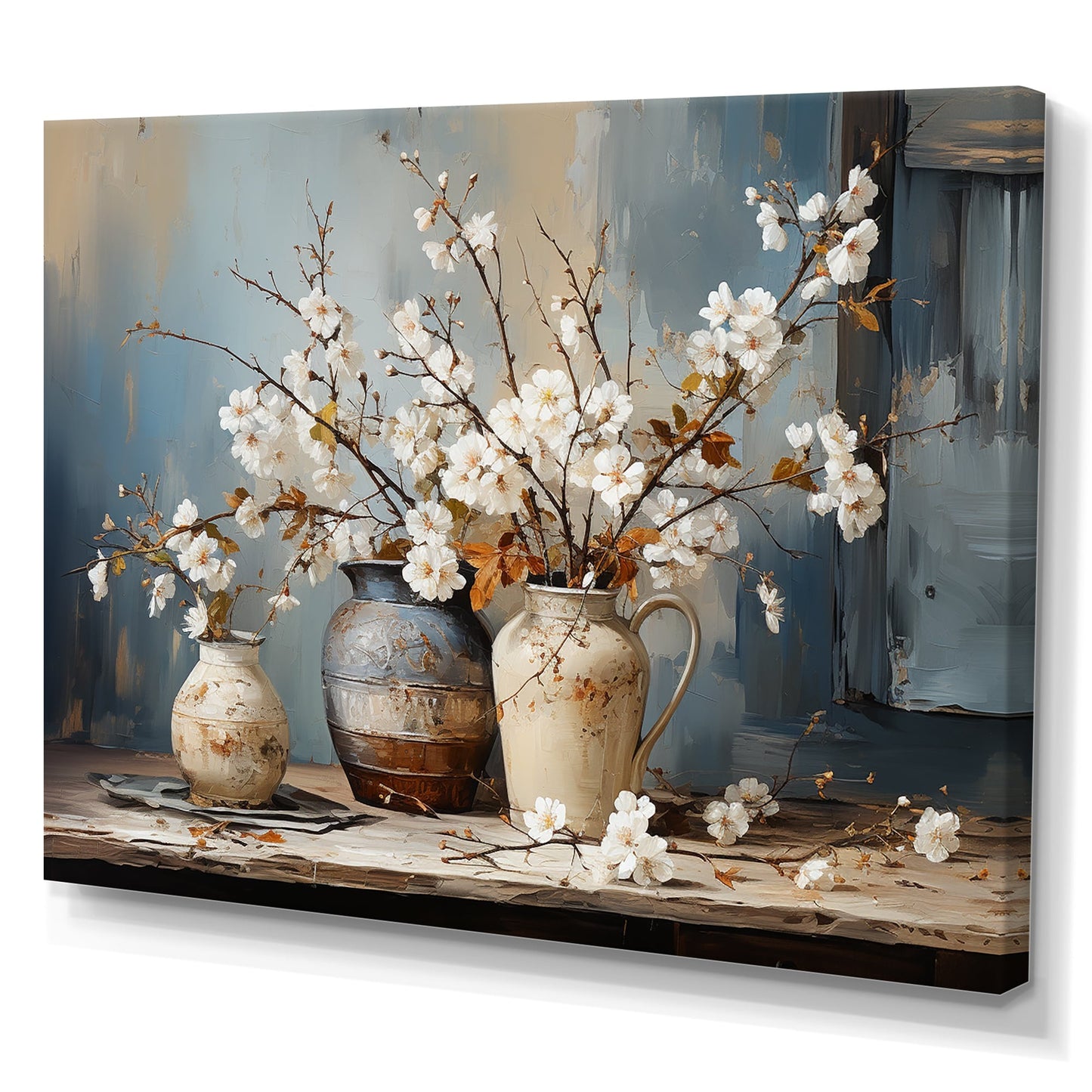 Designart Poterie et fleurs Nature morte I Arbre Toile murale Art