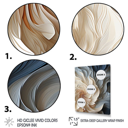 Designart Spirale de plumes blanches et bleues II Décoration murale géométrique abstraite bleue - Art mural encadré moderne pour entrée