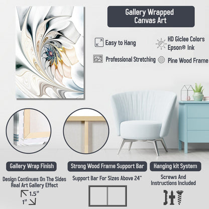 Designart Spirale de plumes blanches et bleues II - Tableau abstrait géométrique bleu - Toile tendue moderne pour la décoration de couloir