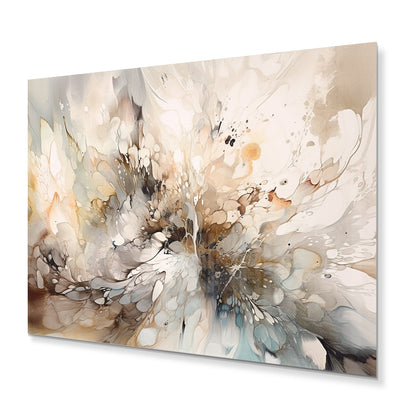 Designart Profondeurs géométriques blanches et grises I Art mural géométrique moderne en métal