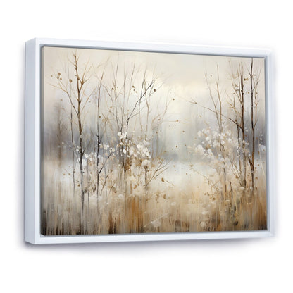 Décoration murale Designart Winter Meadow View Calmness II Meadow Grey - Toile encadrée pour chambre traditionnelle