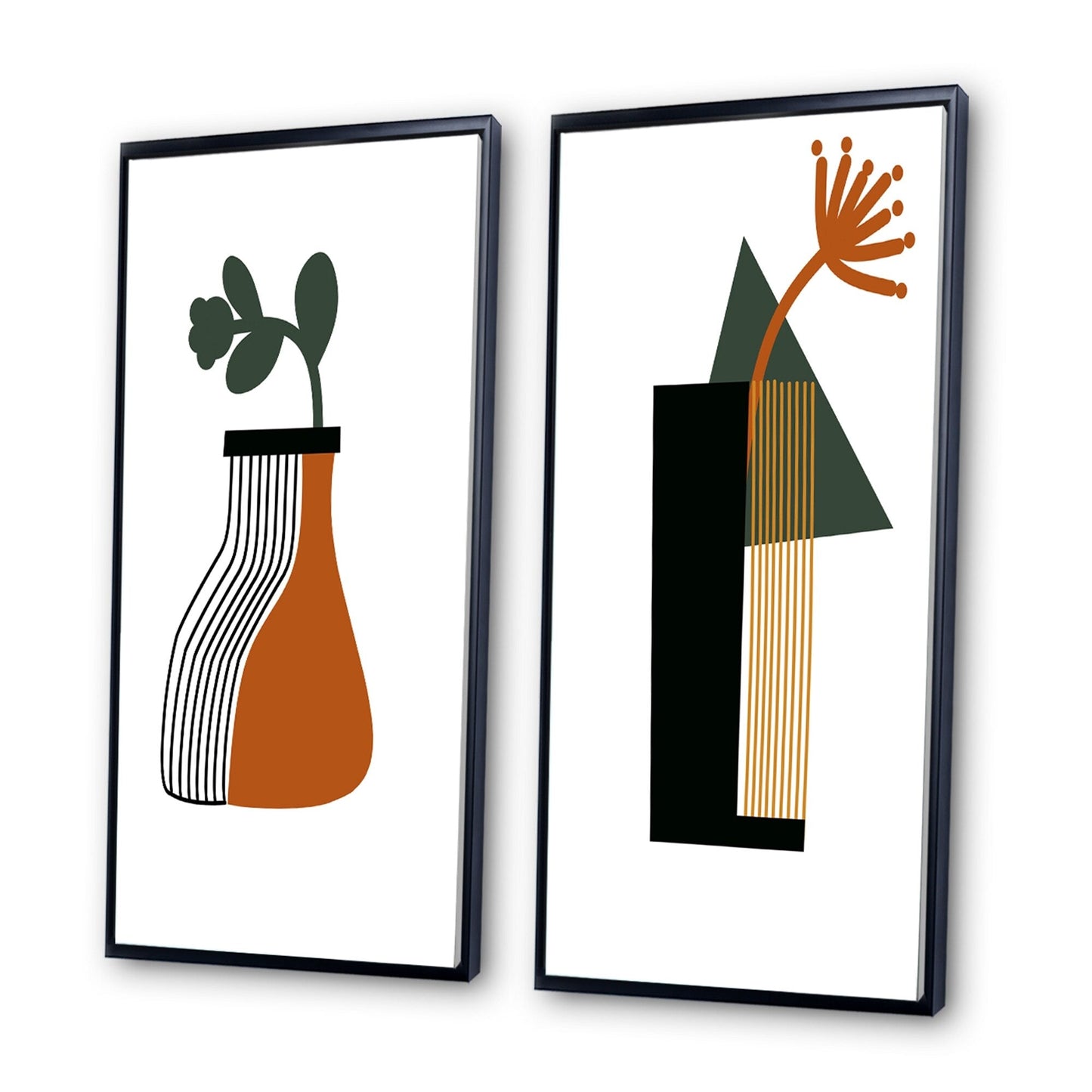 Designart Bohème Milieu du Siècle Typographie Géométrique VI Ensemble de 2 Pièces