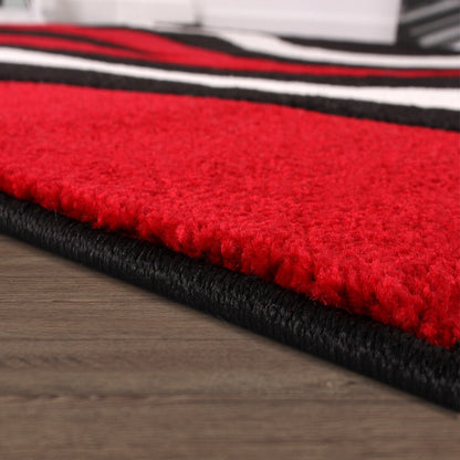 Tapis design à découpe contour et motif vague moderne