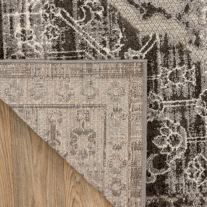 Tapis d'intérieur/extérieur traditionnel vieilli World Rug Gallery