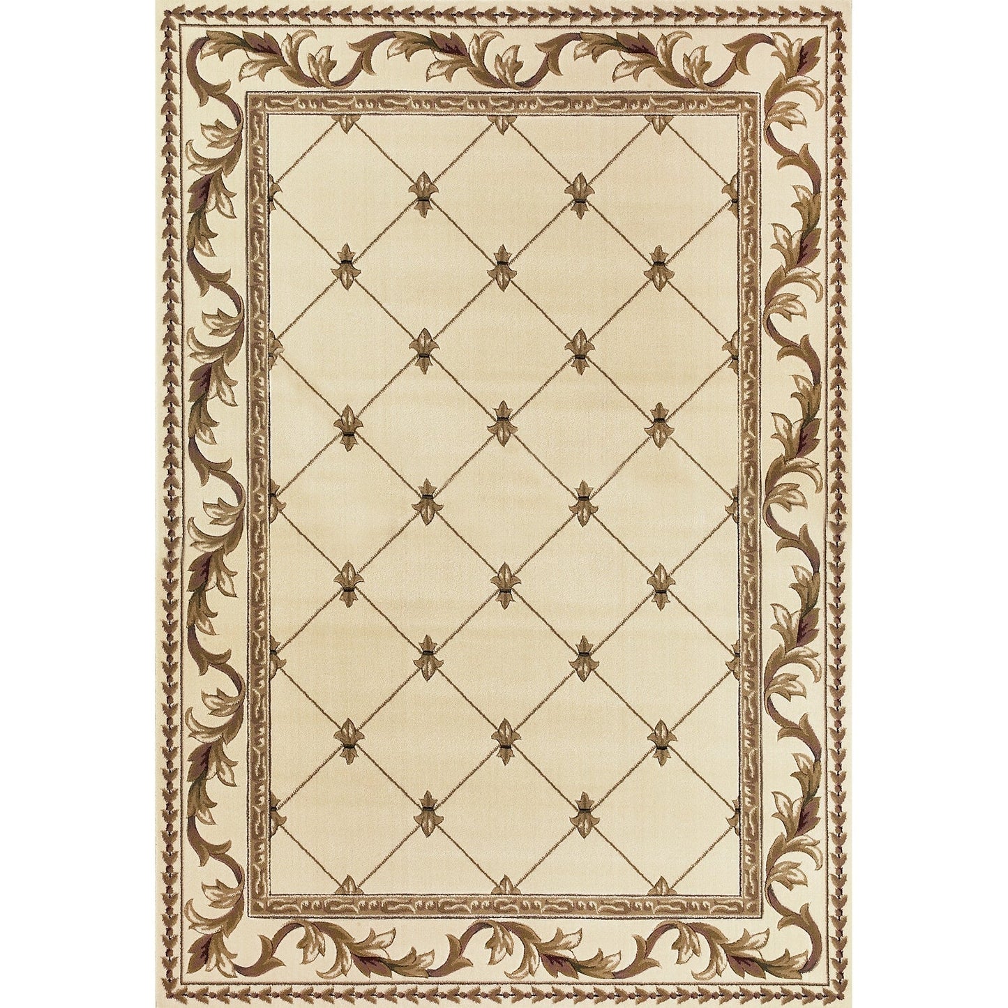 Tapis Domani Classics style victorien à bordure en treillis