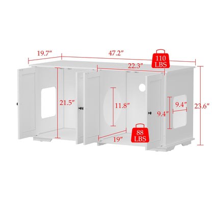 Meuble de dissimulation pour bac à litière pour chat et toilettes privées pour animaux de compagnie