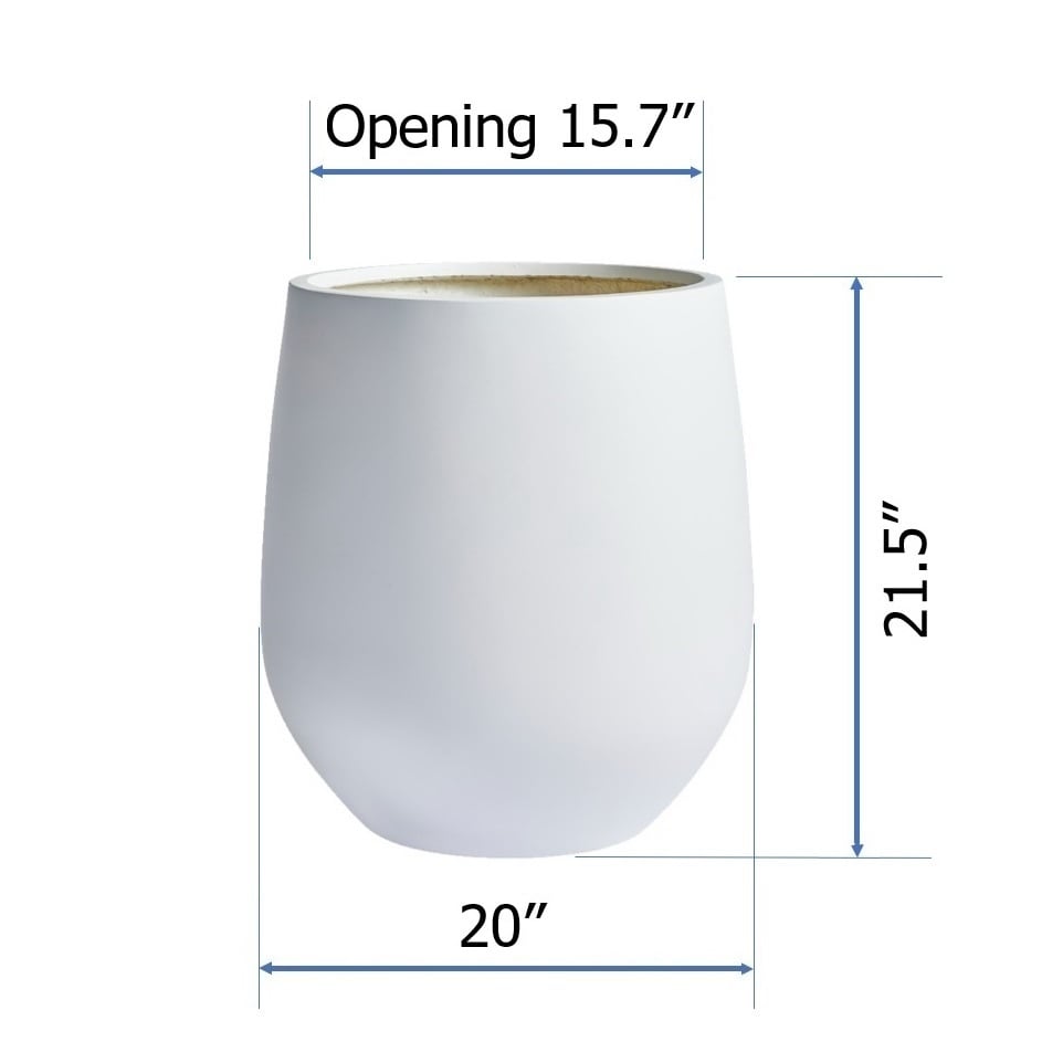 Jardinière conique en fibre de pierre DreamPatio La Mirada (1 pièce) pour intérieur/extérieur