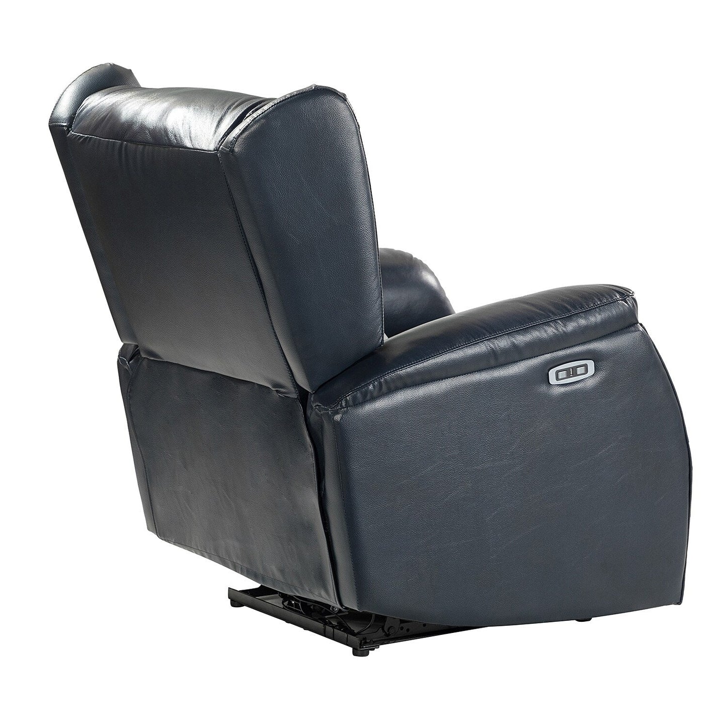 Fauteuil inclinable électrique en cuir véritable Eduardo avec port USB, lot de 2