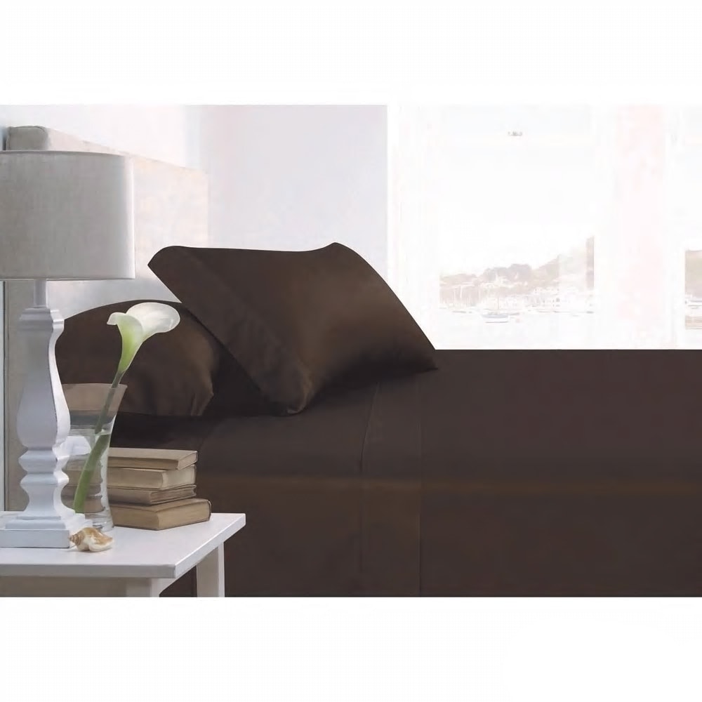 Ensemble de draps-housses en coton égyptien 600 fils, poches extra profondes