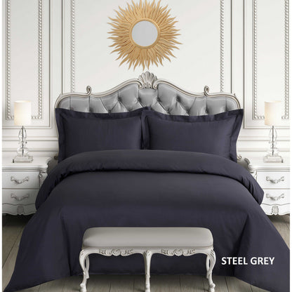 Ensemble de housse de couette surdimensionnée en satin de coton égyptien 600 fils