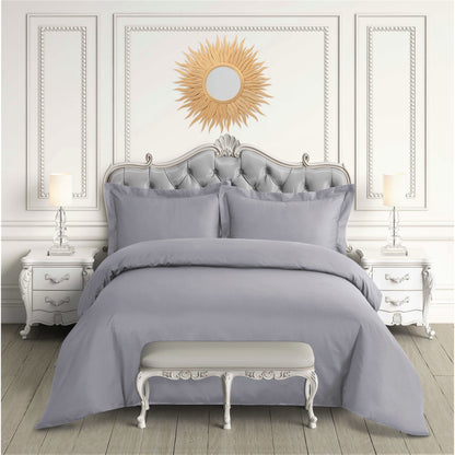 Ensemble de housse de couette surdimensionnée en satin de coton égyptien 600 fils