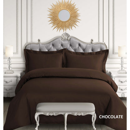 Ensemble de housse de couette surdimensionnée en satin de coton égyptien 600 fils