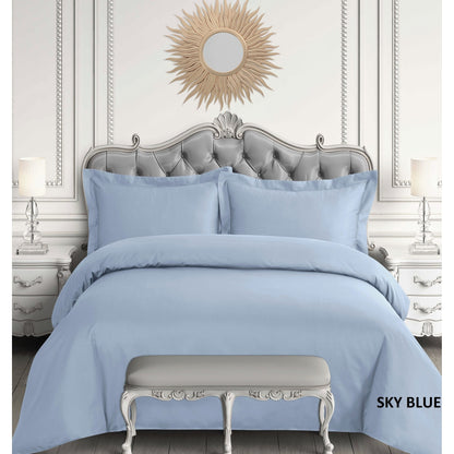 Ensemble de housse de couette surdimensionnée en satin de coton égyptien 600 fils