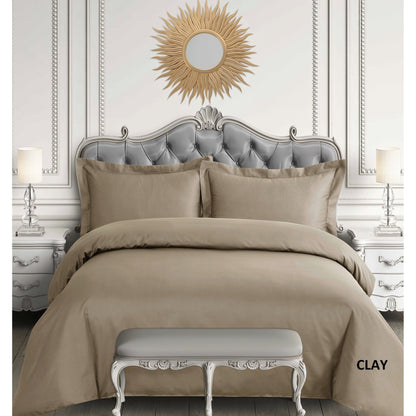 Ensemble de housse de couette surdimensionnée en satin de coton égyptien 600 fils