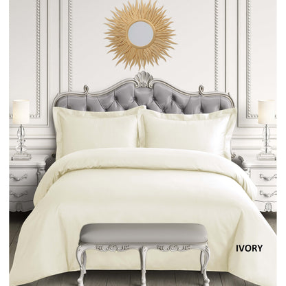 Ensemble de housse de couette surdimensionnée en satin de coton égyptien 600 fils