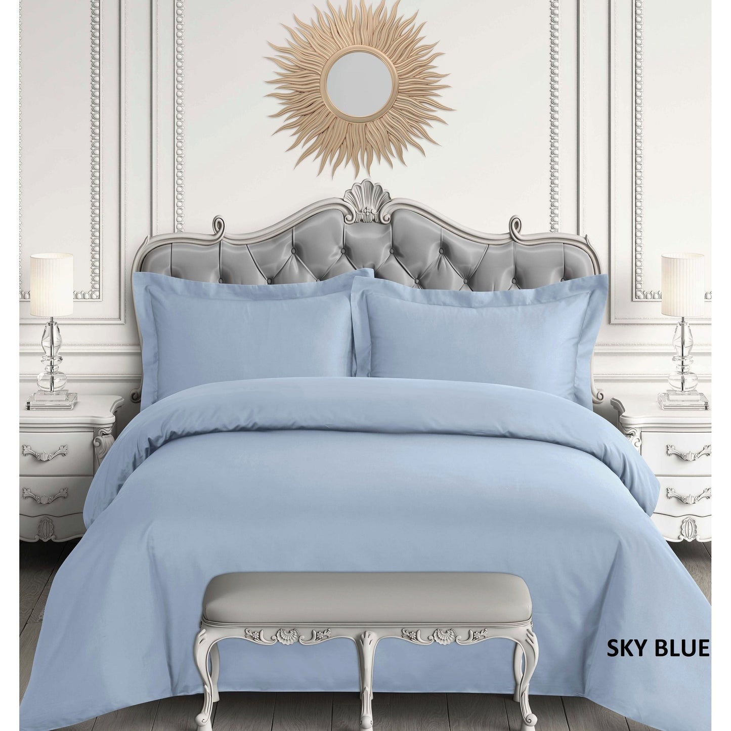 Ensemble de housse de couette surdimensionnée en satin de coton égyptien 600 fils