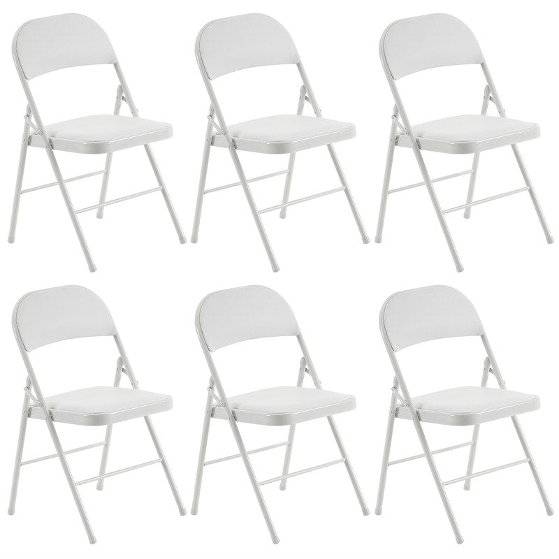 Chaises élégantes pliables en fer et PVC blanc pour congrès et expositions