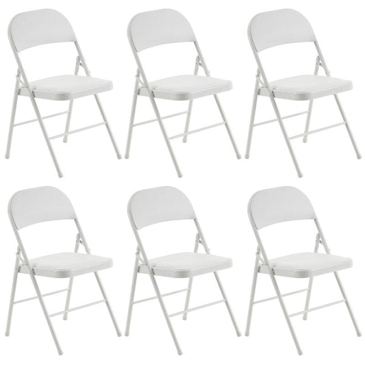 Chaises élégantes pliables en fer et PVC blanc pour congrès et expositions