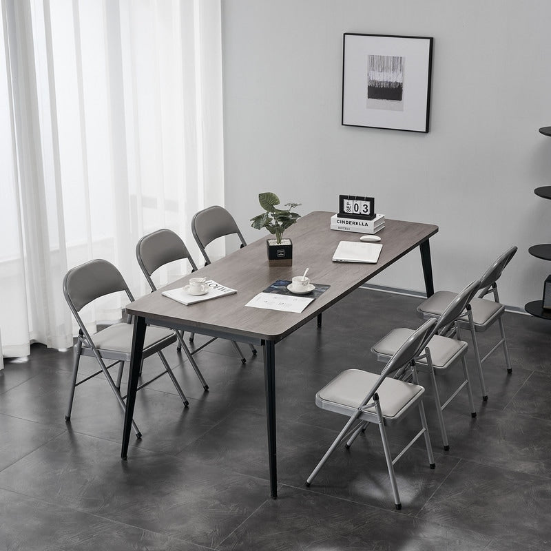 Chaises élégantes pliables en fer et PVC blanc pour congrès et expositions