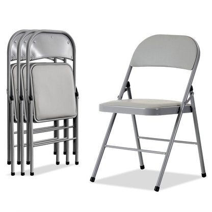 Chaises élégantes pliables en fer et PVC blanc pour congrès et expositions
