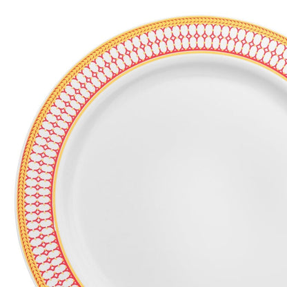 Assiettes jetables en plastique avec bordure dorée élégante - Articles de fête