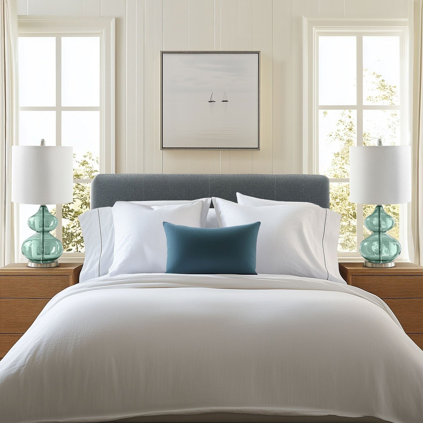 Lampe de table en verre en forme de gourde incurvée, lot de 2