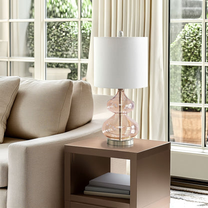 Lampe de table en verre en forme de gourde incurvée, lot de 2