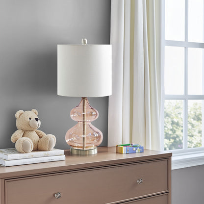 Lampe de table en verre en forme de gourde incurvée, lot de 2