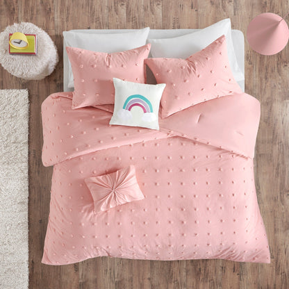 Ensemble de couette à pompons Ensley en coton jacquard par Intelligent Design Kids