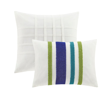 Ensemble de courtepointe en coton jacquard à pompons Ensley pour enfants Intelligent Design avec coussins décoratifs