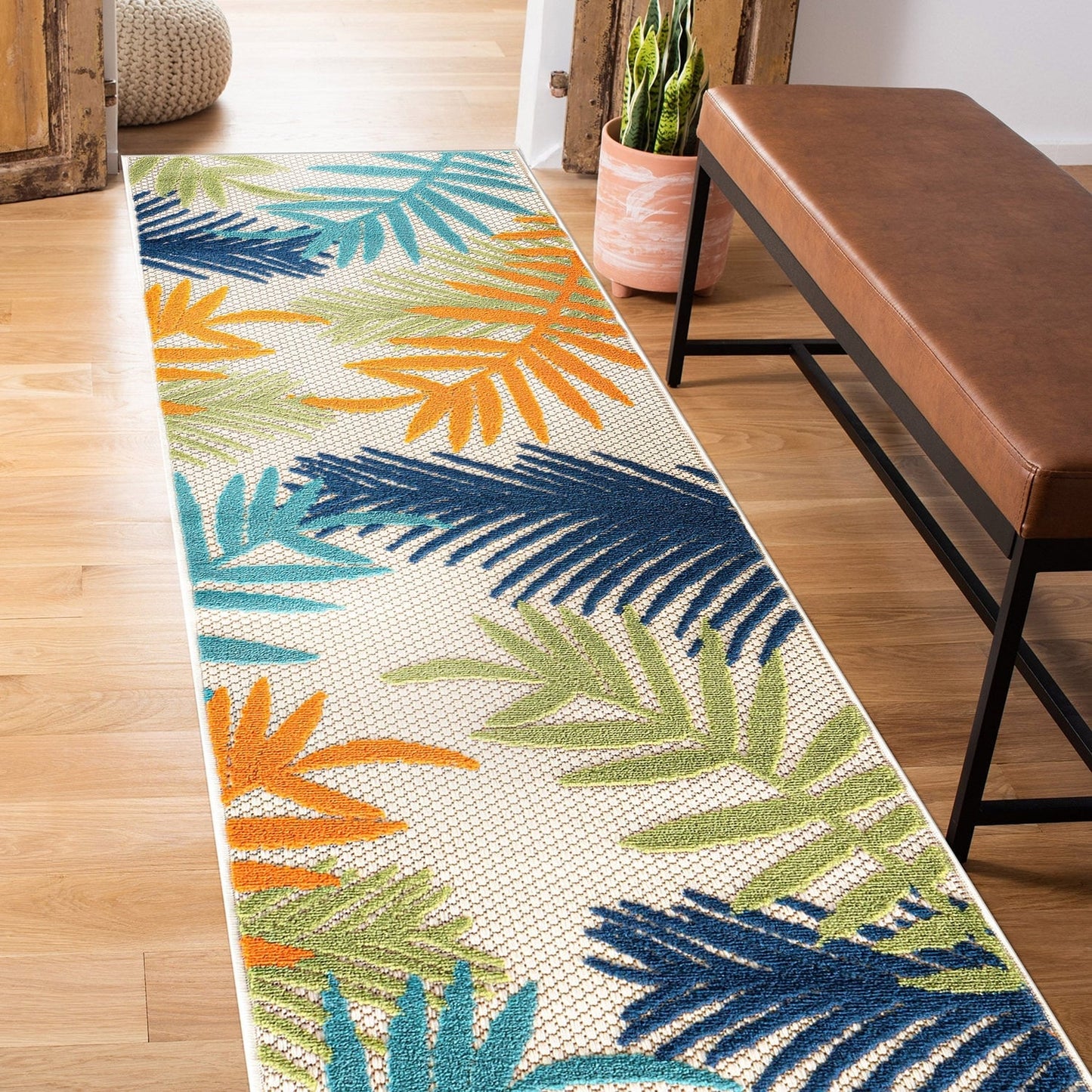 Tapis d'intérieur/extérieur Evora Palm Frond