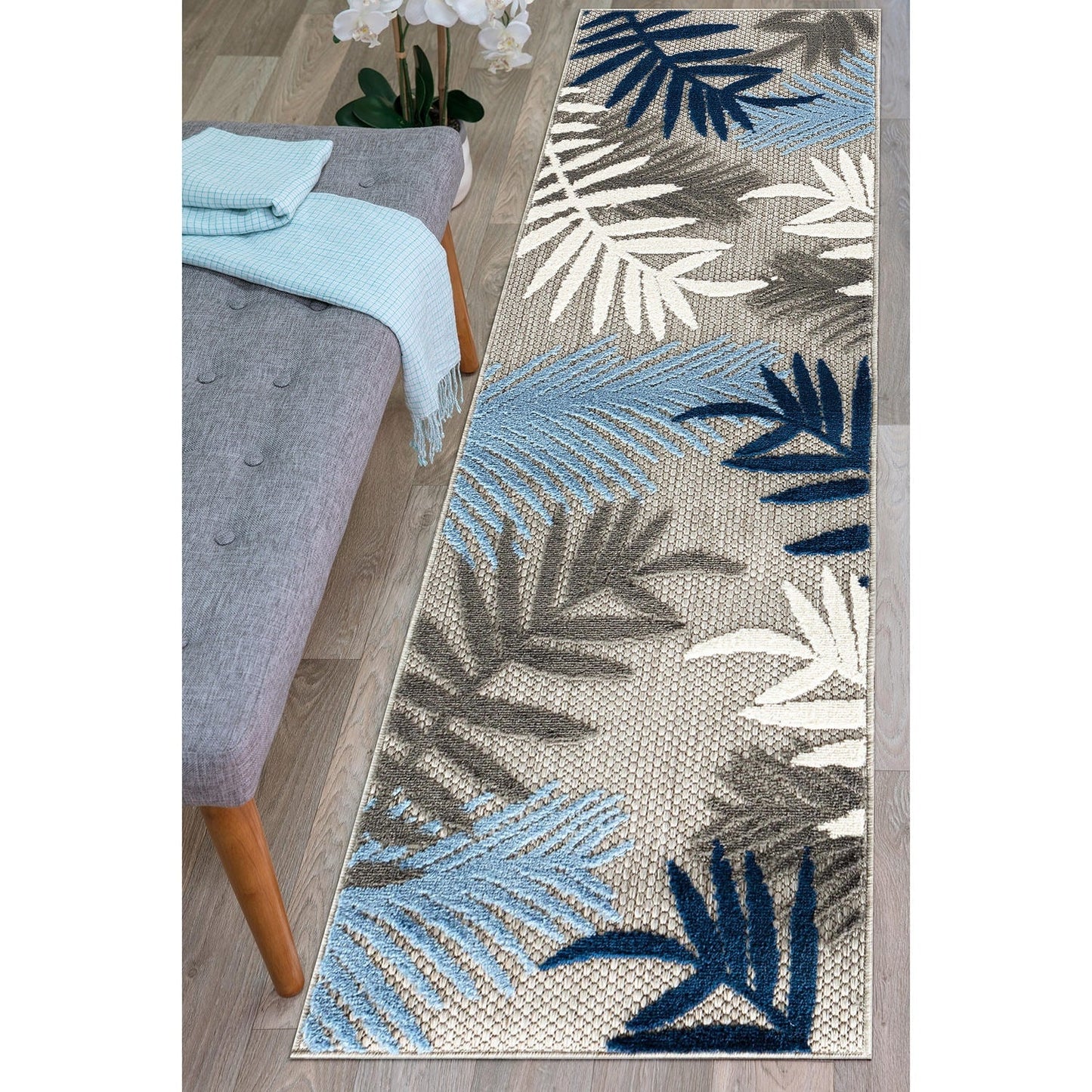 Tapis d'intérieur/extérieur Evora Palm Frond