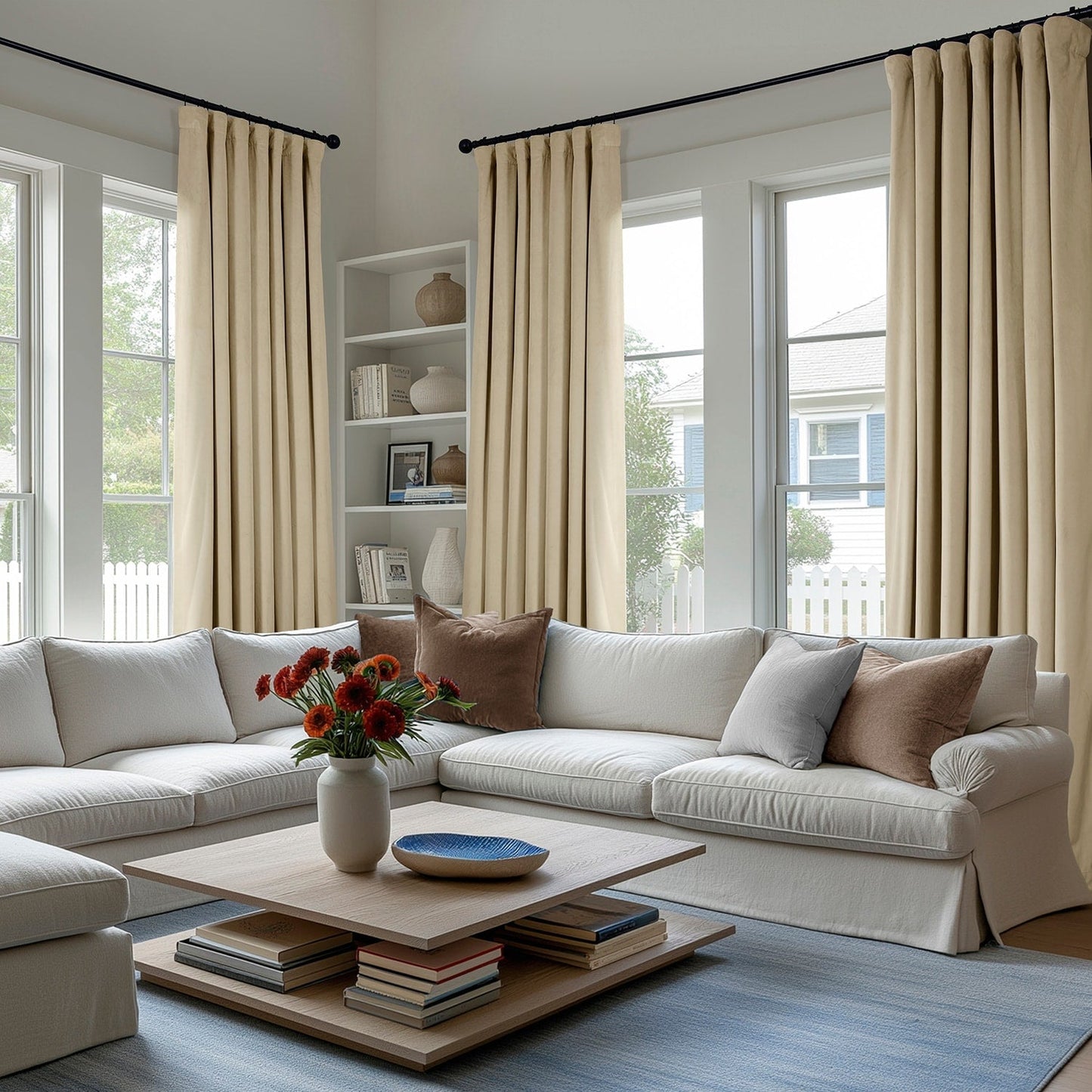 Rideaux occultants en velours peluche Heritage d'Exclusive Fabrics (1 panneau) - Rideaux en velours de luxe pour chambre et salon.