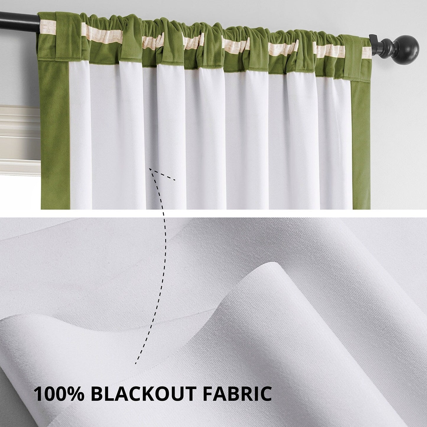 Rideau occultant en velours signature Exclusive Fabrics (1 panneau)