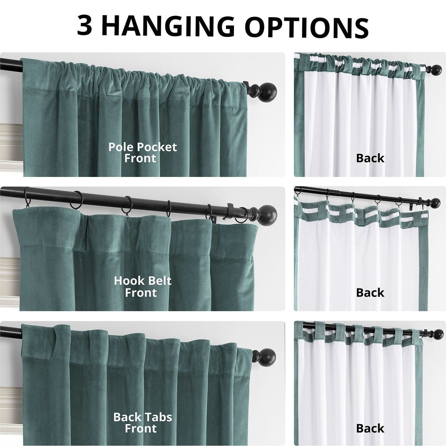 Rideau occultant en velours signature Exclusive Fabrics (1 panneau)