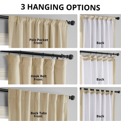 Rideau occultant en velours signature Exclusive Fabrics (1 panneau)