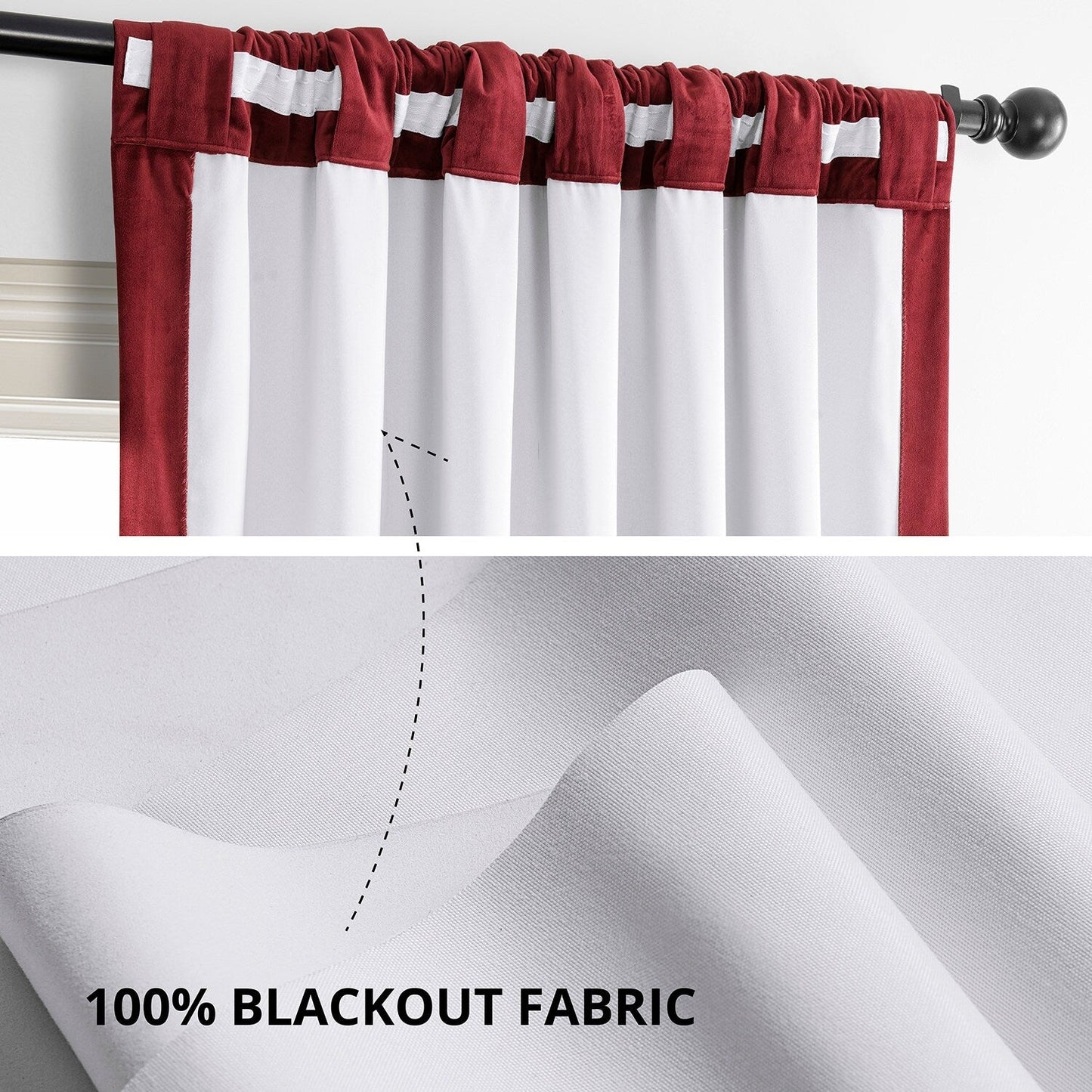 Rideau occultant en velours signature Exclusive Fabrics (1 panneau)