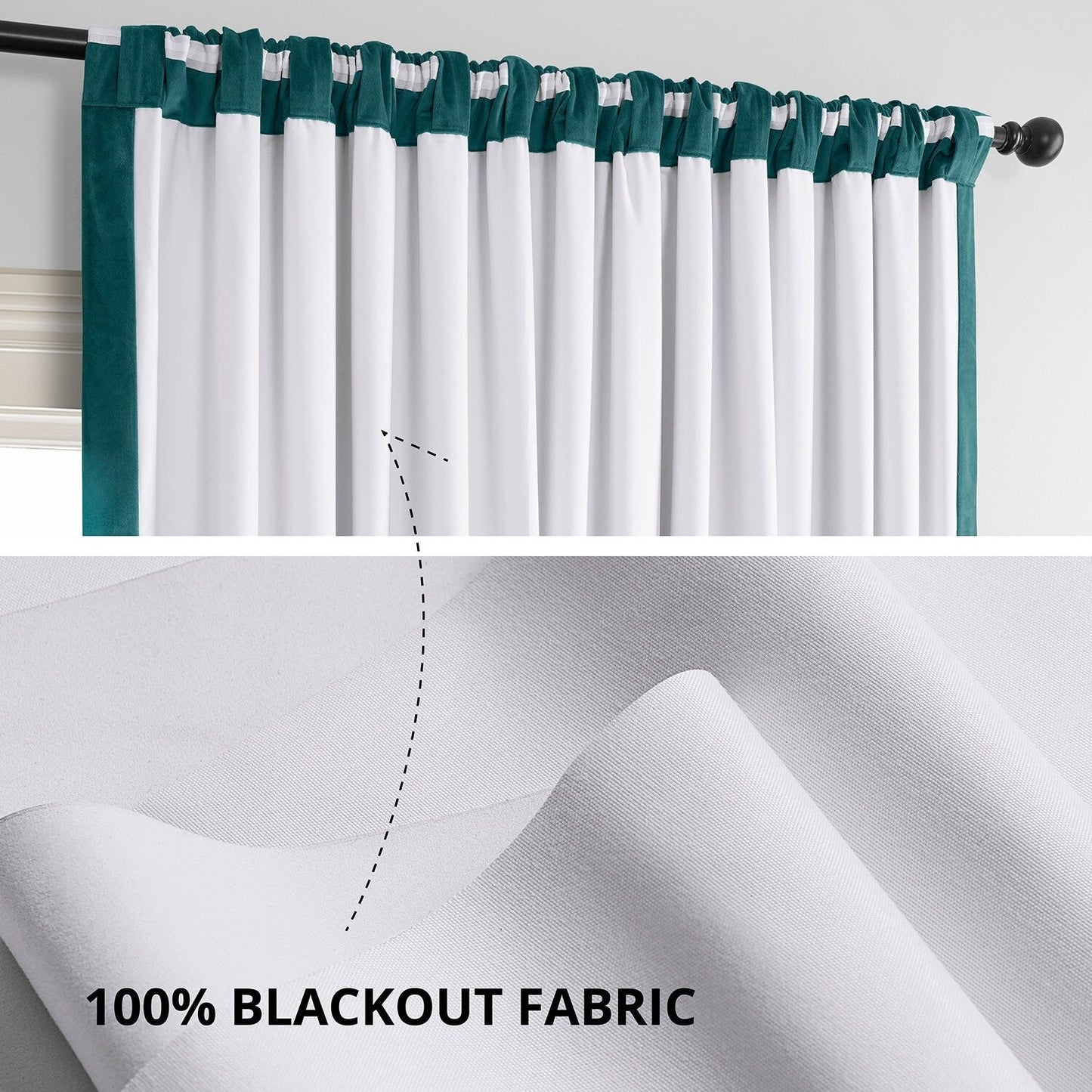 Rideaux occultants extra larges en velours Signature Exclusive Fabrics (1 panneau) - Luxueux rideaux occultants