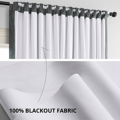 Rideaux occultants extra larges en velours Signature Exclusive Fabrics (1 panneau) - Luxueux rideaux occultants