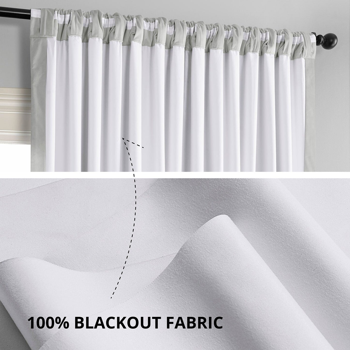 Rideaux occultants extra larges en velours Signature Exclusive Fabrics (1 panneau) - Luxueux rideaux occultants