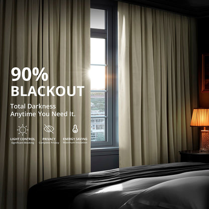 Rideaux occultants extra larges en velours Signature Exclusive Fabrics (1 panneau) - Luxueux rideaux occultants