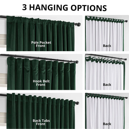 Rideaux occultants extra larges en velours Signature Exclusive Fabrics (1 panneau) - Luxueux rideaux occultants