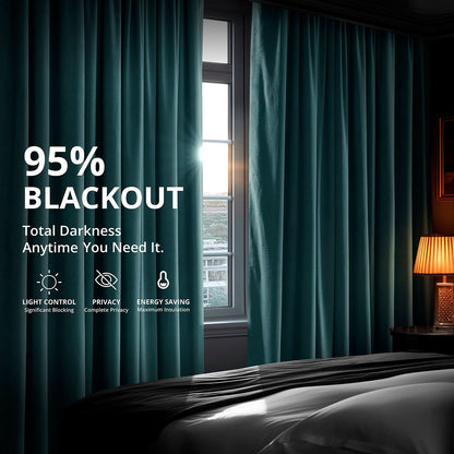 Rideaux occultants extra larges en velours Signature Exclusive Fabrics (1 panneau) - Luxueux rideaux occultants