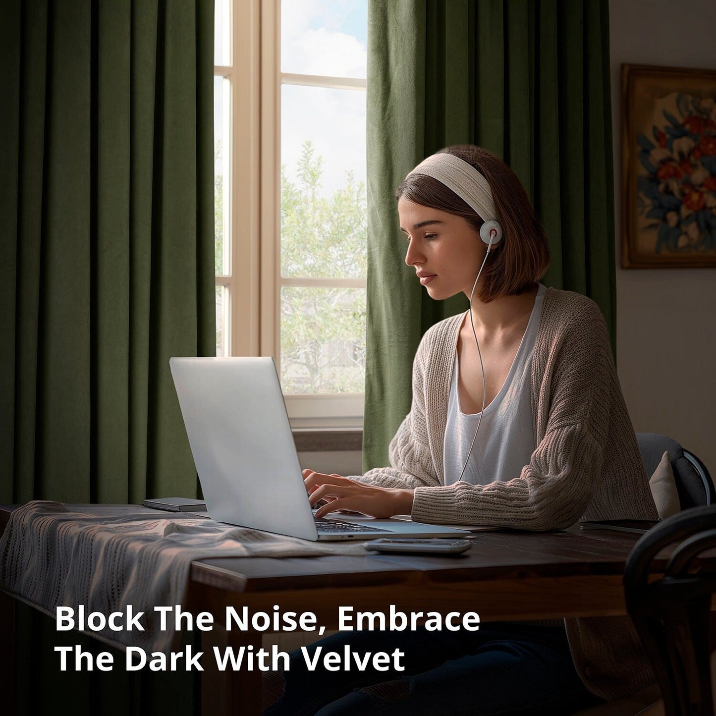 Rideaux occultants extra larges en velours Signature Exclusive Fabrics (1 panneau) - Luxueux rideaux occultants