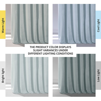 Rideaux occultants en velours peluche signature Exclusive Fabrics (1 panneau) - Rideaux doux et luxueux pour un contrôle optimal de la lumière et une touche d'élégance