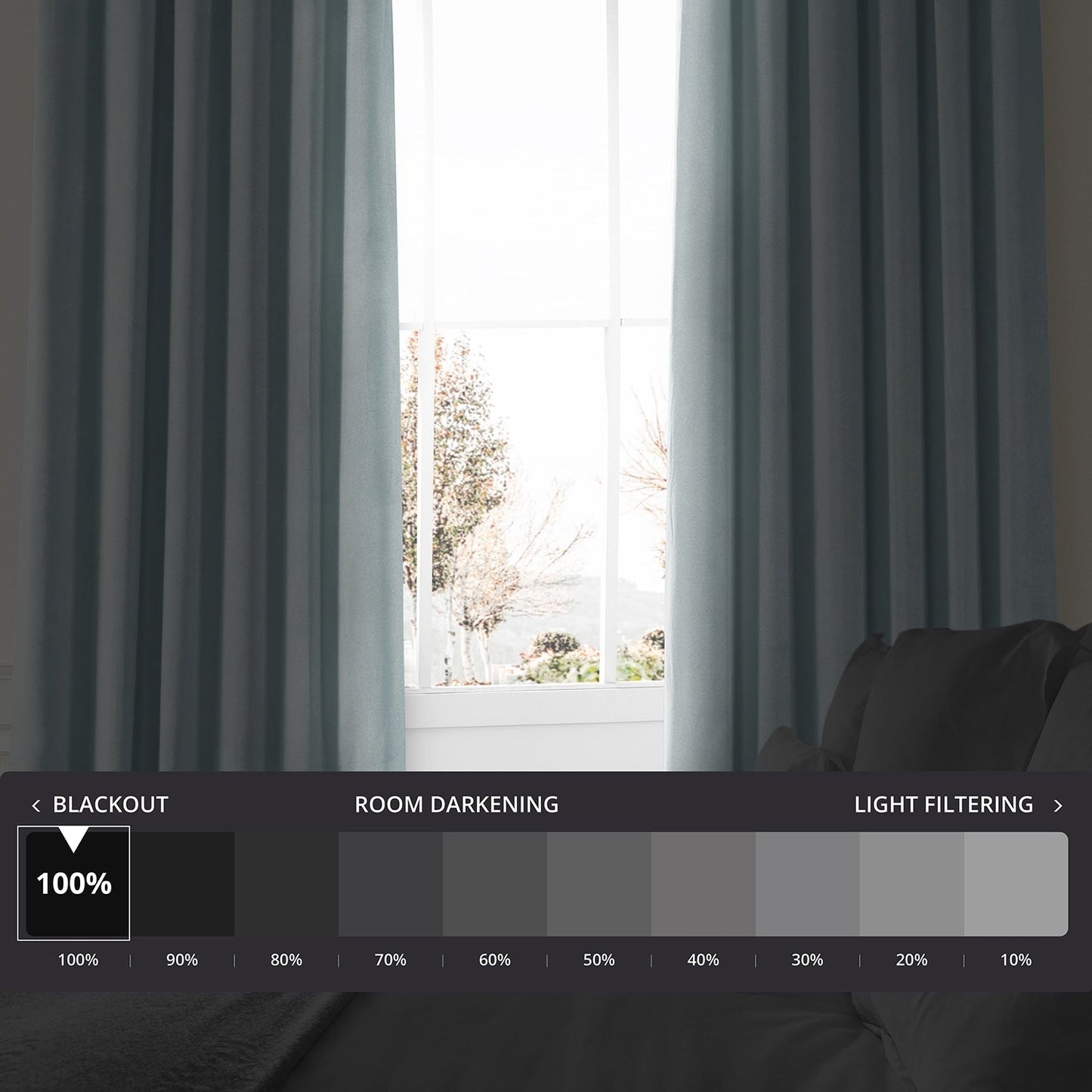 Rideaux occultants en velours peluche signature Exclusive Fabrics (1 panneau) - Rideaux doux et luxueux pour un contrôle optimal de la lumière et une touche d'élégance