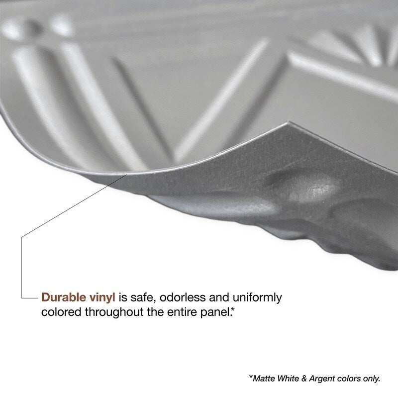 Panneau mural en PVC FASÄDE Alphabet 122 x 244 cm, blanc mat