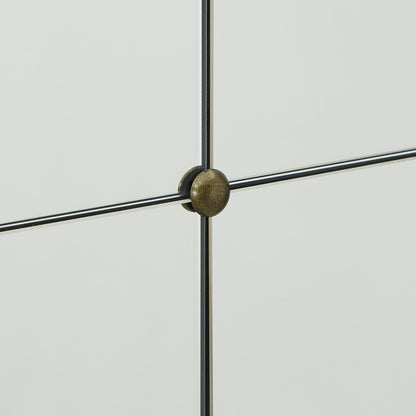 Miroir mural à panneaux argentés antiques Fantina par iNSPIRE Q Classic